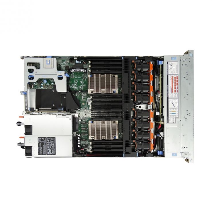 Server DELL PowerEdge R640, 2 x Intel 12-Core Xeon Gold 5118 2.30 GHz, 256GB DDR4 ECC, 2 x 480GB SSD SAS + 4 x 960GB SSD NVMe PCIe + 4 x 1.8TB HDD SAS, RAID PERC H730P, 2 x PSU, Front bezel, GARANTIE 2 ANI