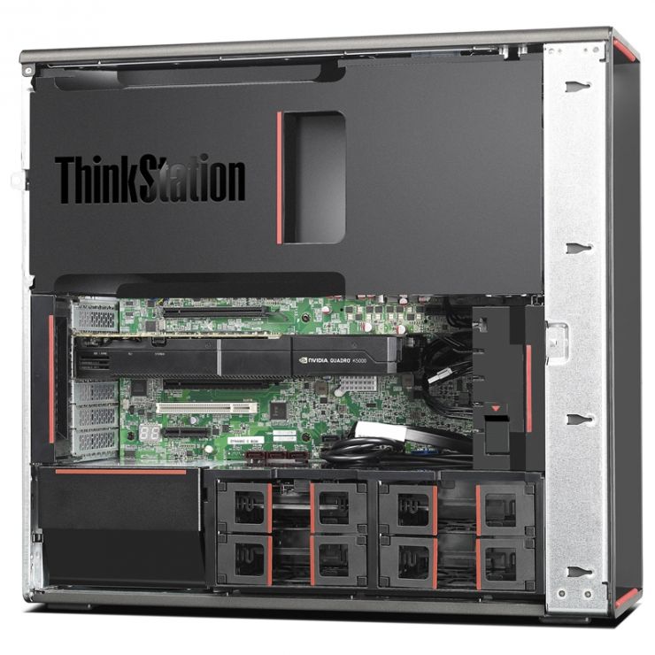 Workstation LENOVO ThinkStation P700, Intel 14-Core Xeon E5-2697 v3 2.60 GHz, 96GB DDR4 ECC, 512GB SSD, nVidia Quadro M4000, DVD, Second-hand