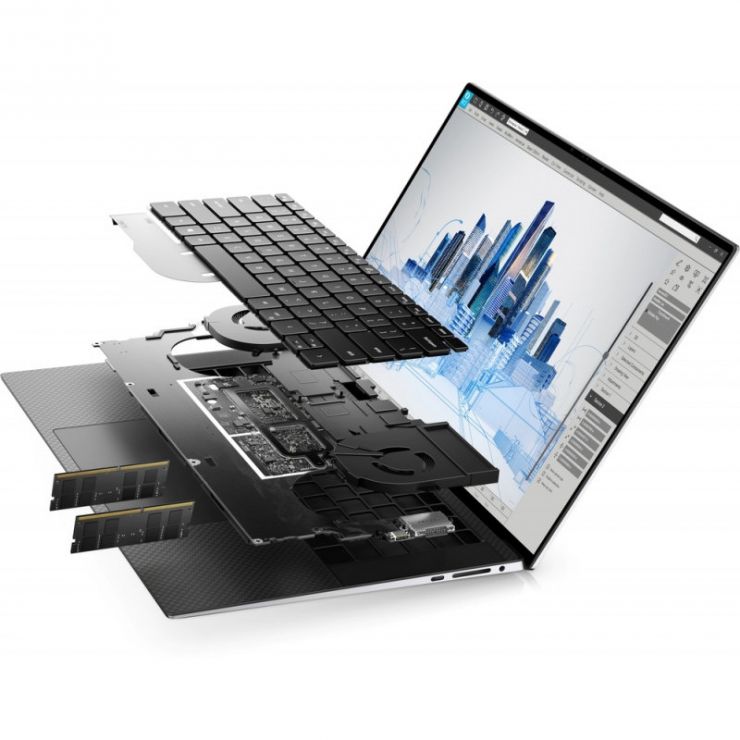 Laptop DELL Precision 5560 15.6" 4K UHD+, TOUCHSCREEN, Intel Core i7-11850H pana la 4.80 GHz, 32GB DDR4, 1TB SSD, nVidia Quadro T1200, GARANTIE 2 ANI
