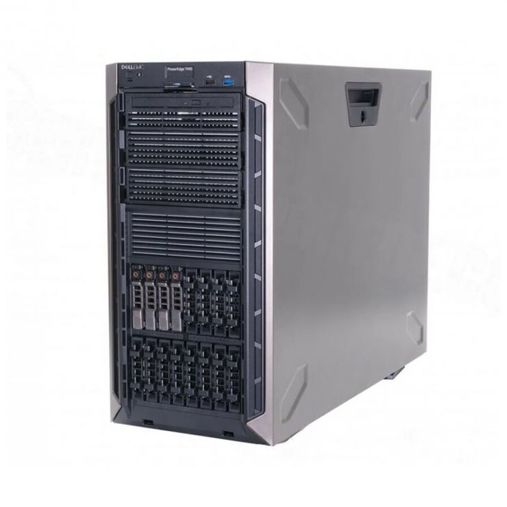 Server DELL PowerEdge T440, 2 x Intel 14-Core Xeon Gold 6132 2.60 GHz, 128GB DDR4 ECC, 2 x 900GB HDD SAS, RAID PERC H730P, 2 x PSU, Front bezel, GARANTIE 2 ANI
