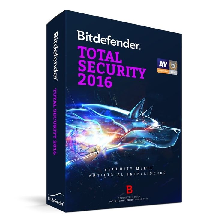 Bitdefender Total Security 2016, 1 PC, 1 AN, Retail