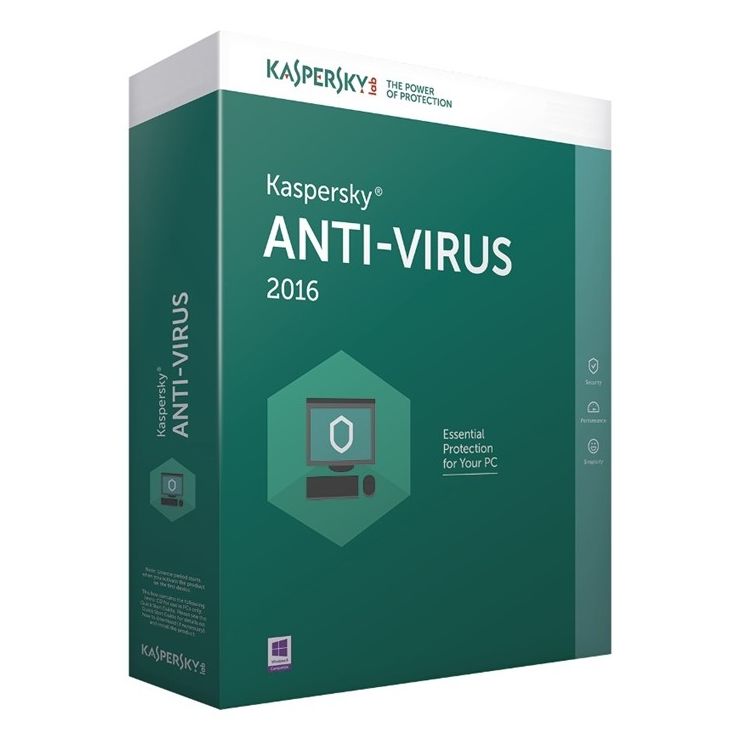 Kaspersky Anti-Virus 2016, 2 PC, 1 AN, Retail