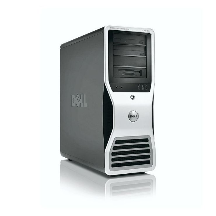 DELL Precision T7500 Workstation, 2 x Intel HEXA Core Xeon X5675 3.06GHz, 16GB DDR3 ECC, 128GB SSD + 1TB HDD, nVidia Quadro 4000, DVDRW, GARANTIE 3 ANI