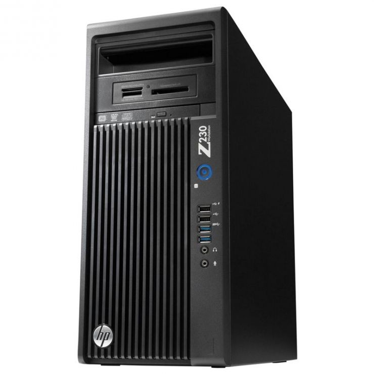 HP Z230 Workstation, Intel Xeon QUAD Core E3-1231 v3 3.40 GHz, 16GB DDR3, 250GB SSD + 500GB HDD, nVidia Quadro K600, DVDRW, GARANTIE 3 ANI