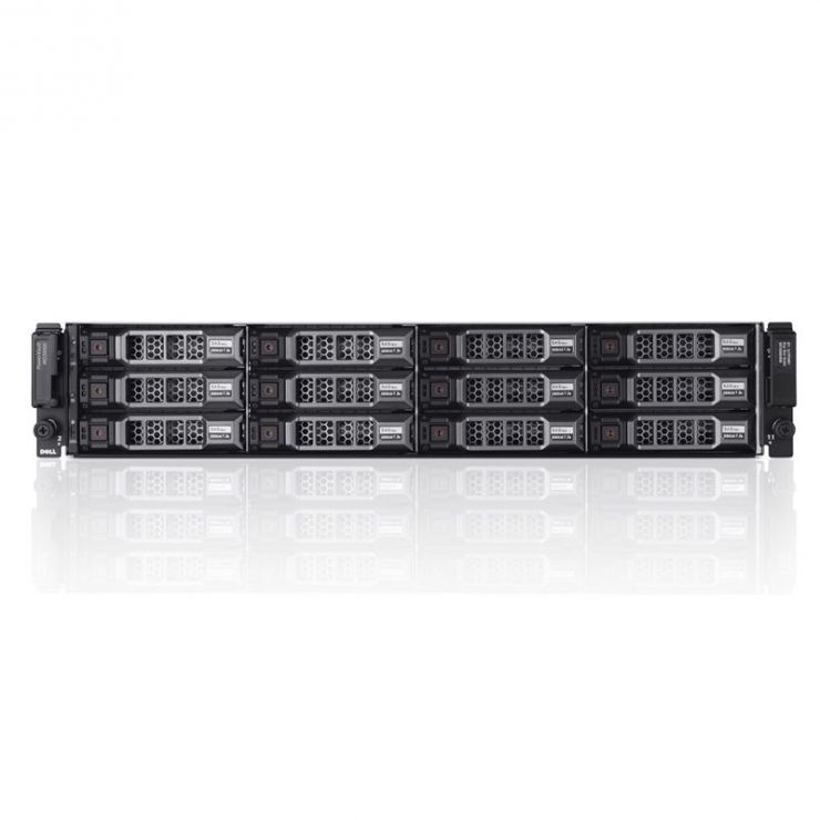 Storage DELL PowerVault MD3800f, 12 x 1TB HDD SAS, 2 x Controller 16Gbps, 2 x PSU, Front bezel, Rail kit