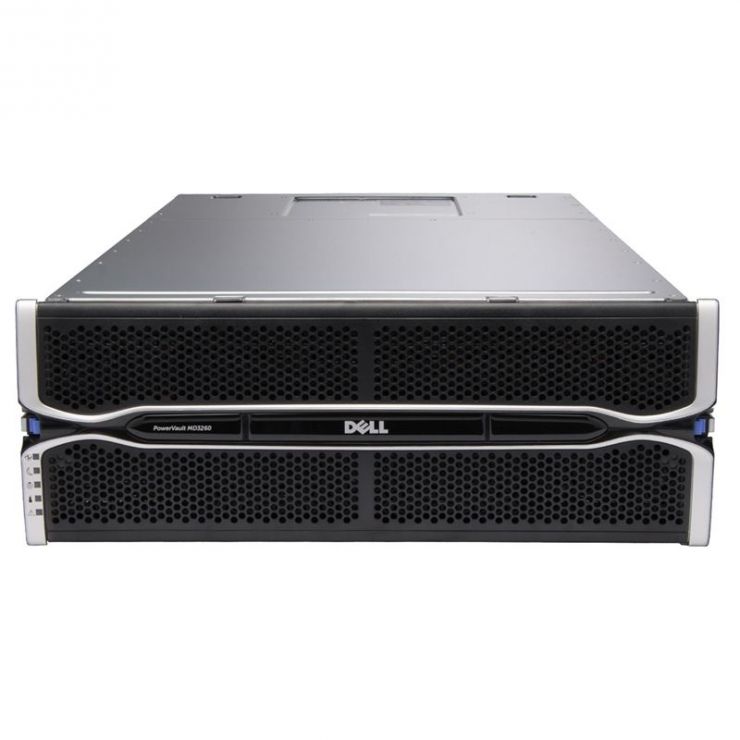 Storage DELL PowerVault MD3260, 20 x 10TB HDD SAS 7.2k, 2 x Controller SAS 6Gbps, 2 x PSU, Front bezel, Rail kit