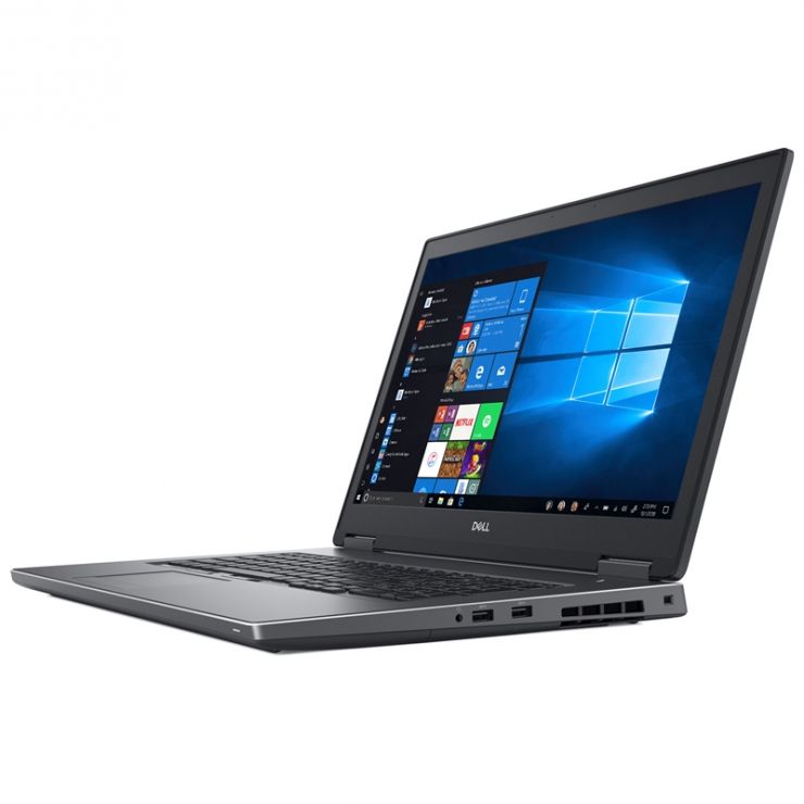Laptop DELL Precision 7730 17.3" FHD, Intel Core i7-8750H pana la 4.10GHz, 16GB DDR4, 512GB SSD, nVidia Quadro P3200, GARANTIE 2 ANI