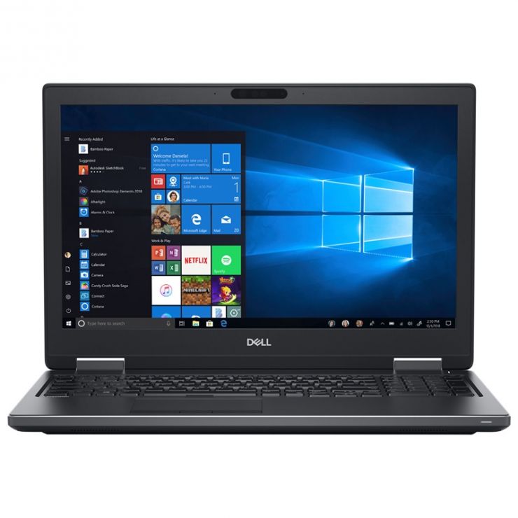 Laptop DELL Precision 7530 15.6" FHD, Intel Core i7-8750H pana la 4.10 GHz, 16GB DDR4, 512GB SSD, nVidia Quadro P1000, GARANTIE 2 ANI