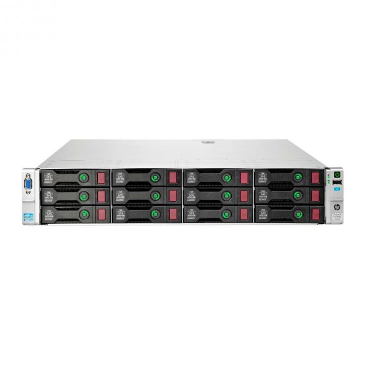 Server Refurbished HP ProLiant DL380p Gen8, 2 x Intel HEXA Core Xeon E5-2620 2.0GHz, 64GB DDR3 ECC, 2 x 600GB HDD SAS, Raid P420i, 2 x PSU, GARANTIE 2 ANI