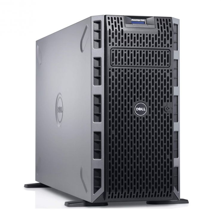 Server DELL PowerEdge T620, 2 x Intel HEXA Core Xeon E5-2620 2.0 GHz, 32GB DDR3 ECC, 4 x 1TB HDD, RAID PERC H710, 2 x PSU, GARANTIE 2 ANI