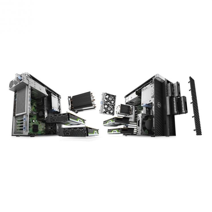 Workstation DELL Precision T7820, 2 x Intel 10-Core Xeon Silver 4114 2.20GHz, 64GB DDR4 ECC, 500GB SSD, nVidia Quadro P5000, GARANTIE 3 ANI