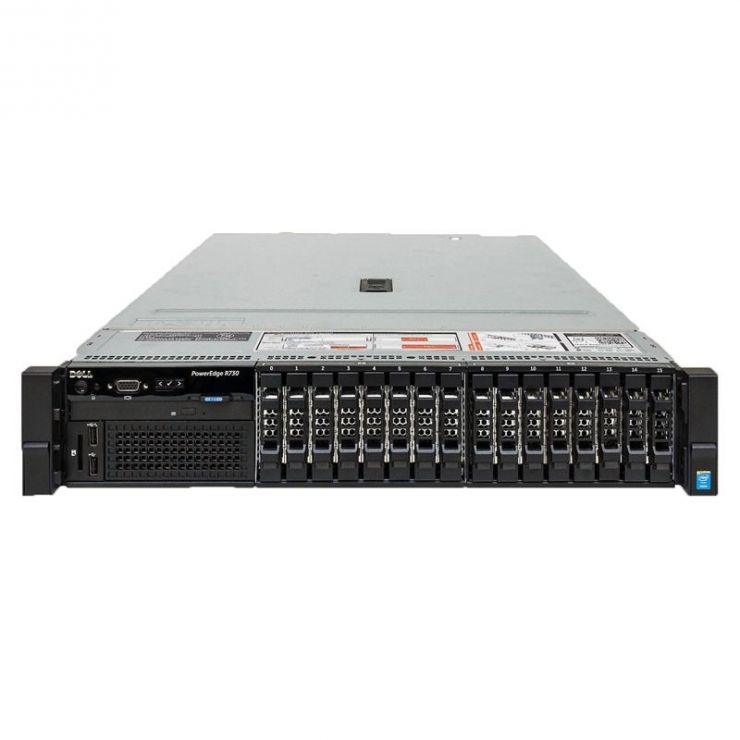 Server Refurbished DELL PowerEdge R730, 2 x Intel HEXA Core Xeon E5-2620 v3 2.40 GHz, 128GB DDR4 ECC, 4 x 1.2TB HDD SAS, RAID PERC H730, 2 x PSU, Front bezel, GARANTIE 2 ANI
