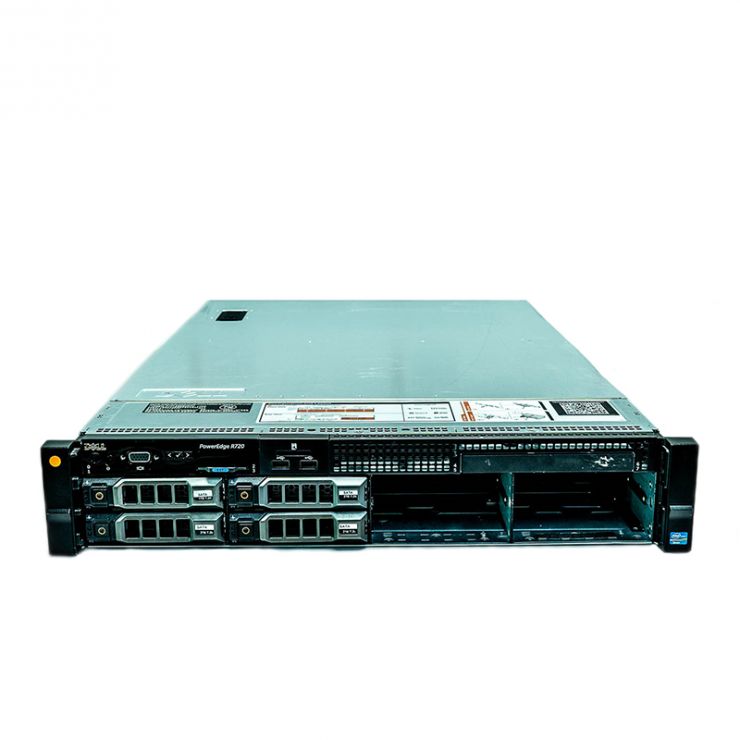 Server DELL PowerEdge R720, 2 x Intel OCTA Core Xeon E5-2660 2.20 GHz, 64GB DDR3 ECC, 4 x 1TB HDD SATA , RAID PERC H710, 2 x PSU, Second-hand