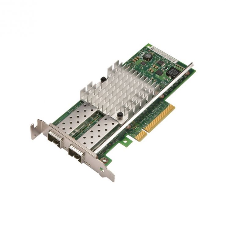 Placa de retea DELL Intel X520-DA2, 10GB, 2 Porturi SFP+, Low Profile, 942V6
