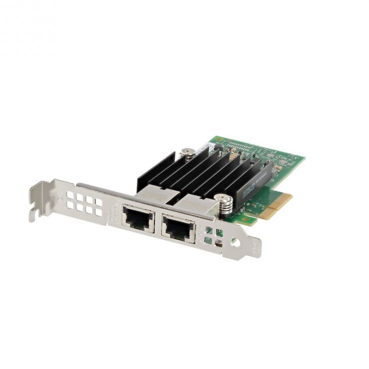 Placa de retea DELL Intel X550-T2, 10GBe, 2 Porturi RJ-45, Full Profile, 4V7G2