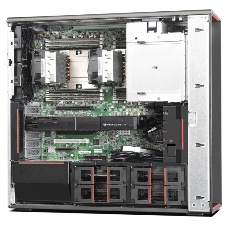 Workstation LENOVO ThinkStation P700, Intel 12-Core Xeon E5-2678 v3 2.50 GHz, 64GB DDR4 ECC, 512GB SSD, nVidia Quadro K2200, DVD, Second-hand