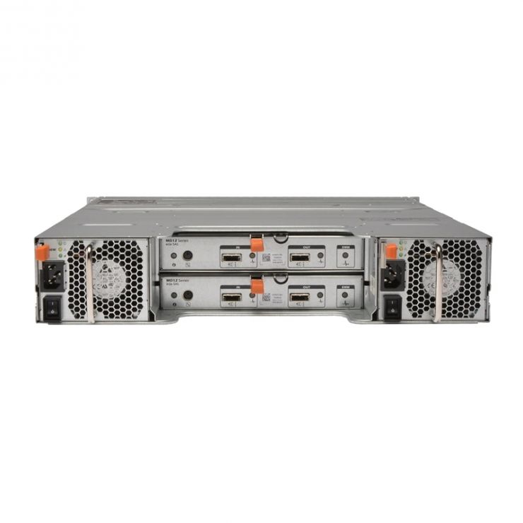Storage Refurbished DELL PowerVault MD1220, 24 x 600GB HDD SAS 10k, 2 x Controller SAS 6Gbps, 2 x PSU, Front bezel, Rail kit