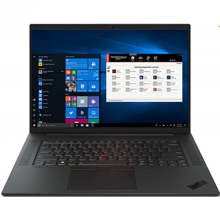 Laptop LENOVO ThinkPad P1 Gen4, 16" UHD+, TOUCHSCREEN, Intel Xeon HEXA Core W-11855M pana la 4.90 GHz, 64GB DDR4, 1TB SSD, nVidia RTX A2000, Windows 10 PRO, GARANTIE 2 ANI