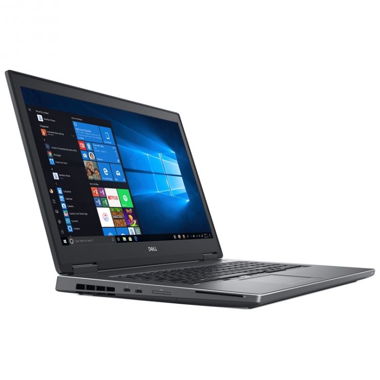 Laptop DELL Precision 7740 17.3" FHD, Intel Core i7-9850H pana la 4.60 GHz, 32GB DDR4, 2 x 512GB SSD, nVidia Quadro RTX 3000, GARANTIE 2 ANI